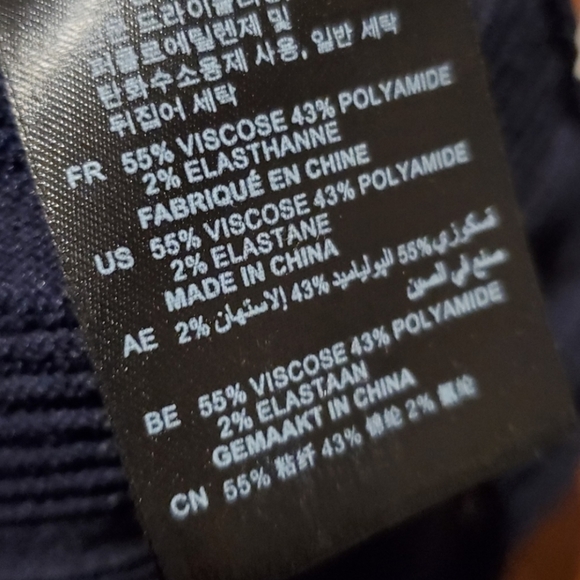 Sandro Navy Knit Dress Size 3 - Picture 9 of 10